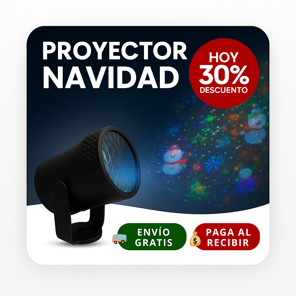 Proyector navidad 16 luces LED papa Noel