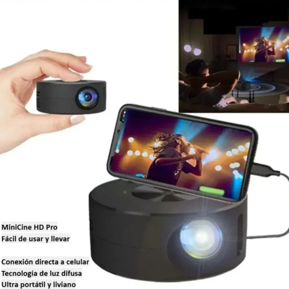 MiniCine HD Pro -Pantalla gigante en un proyector de bolsillo